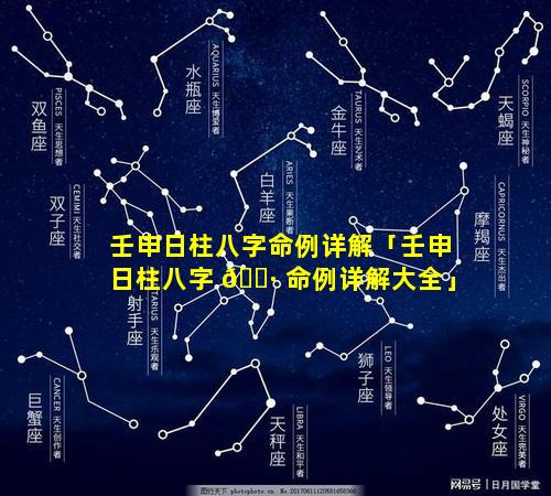 壬申日柱八字命例详解「壬申日柱八字 🕷 命例详解大全」